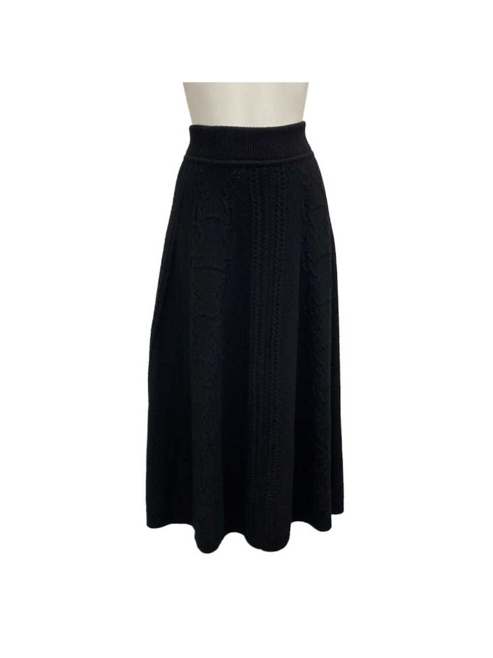 Hermes Longskirt S Black Knit Ragtogo Sweater